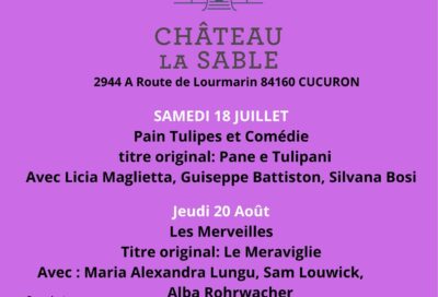 cinéma en plein air au Chateau La Sable